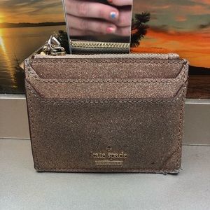 Kate Spade Rose Gold Glitter Wallet
